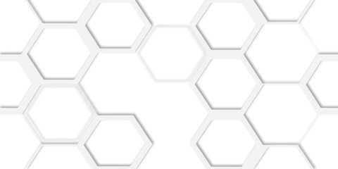  white hexagons arranged in a repeating honeycomb structure design creating a modern and abstract geometric design for visual appeal.