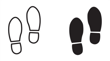 shoe footprint icon, EPS 10 vector illustration