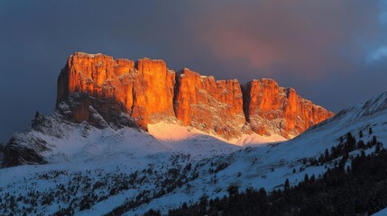Naklejka premium Majestic Sunset Over the Dolomites
