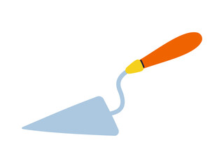 Cement trowel or builders spatula vector illustration. Trowel symbol stylized design vector. Trowel flat sign professional construction tool repair. Simple icon design element isolated