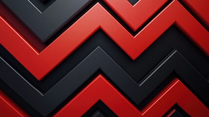A dynamic pattern of red and black zigzags creating a modern and geometric abstract background design