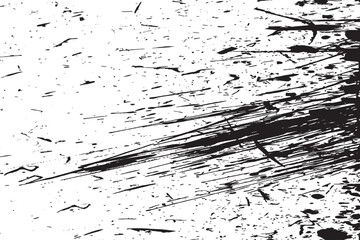 Grunge Ink Splatter with Diagonal Scratch Marks on White Background