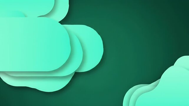 Abstract mint green shapes