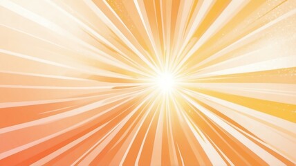 Obraz premium Abstract Orange and Yellow Light Rays Bursting From Center Graphic