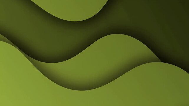 Abstract olive green wavy background