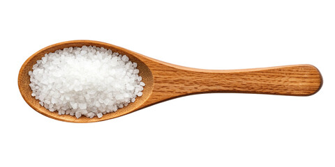 Wooden Spoon with White Salt Isolated on Transparent Background PNG
Sea Salt in Wooden Spoon Isolated on White Background - High-Resolution PNG