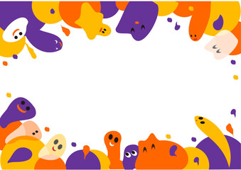 おばけたちのパーティ・フレーム・上下の枠