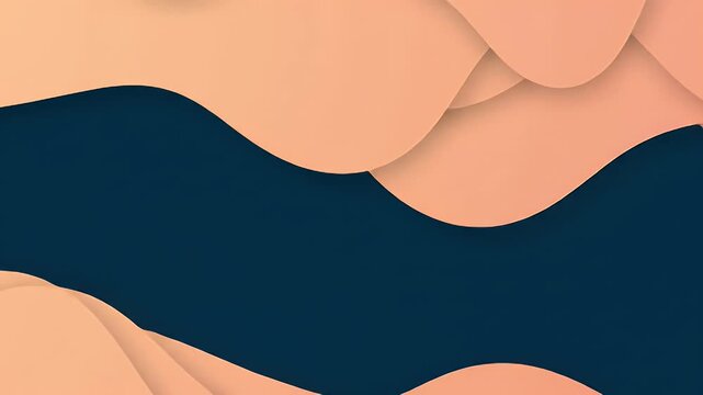 Abstract peach and navy design