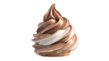Soft Serve Ice Cream or Frozen Yogurt isolated on a white background