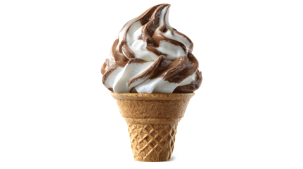 Soft Serve Ice Cream or Frozen Yogurt isolated on a white background