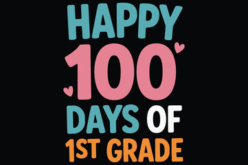 Fototapeta premium Funny 100 Days of School T-Shirt Templates – Editable Vector Pack