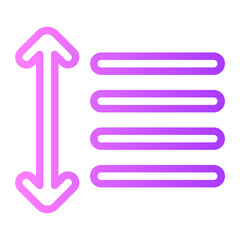 line spacing gradient icon