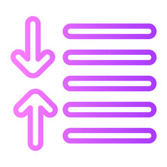 line spacing adjustment gradient icon