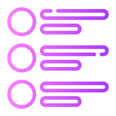 list gradient icon