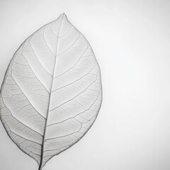 Obraz premium Delicate Transparent Leaf Isolated on White Background for Nature Use