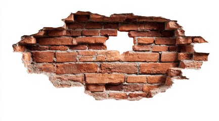 Obraz premium Brick wall with a hole