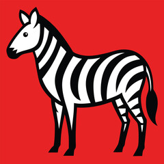 Solid color Zebra animal vector design