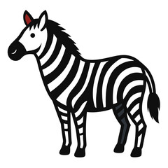 Solid color Zebra animal vector design