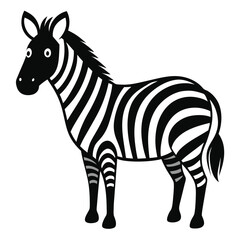 Solid color Zebra animal vector design