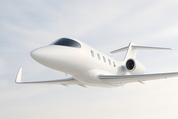 Obraz premium Private Jet Aircraft Flying in Sky
