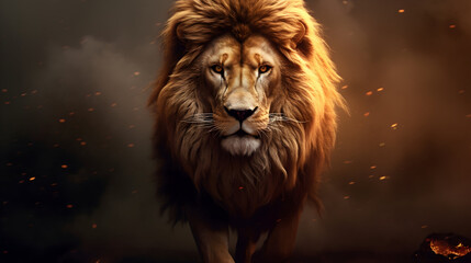 Fototapeta premium portrait of a male lion