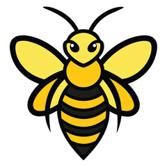 Solid color Yellow-faced Bee animal vector design