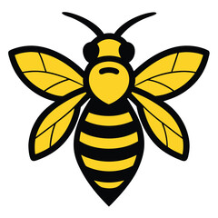 Solid color Yellow-faced Bee animal vector design