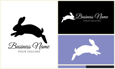 Jumping Rabbit Logo Variations.
