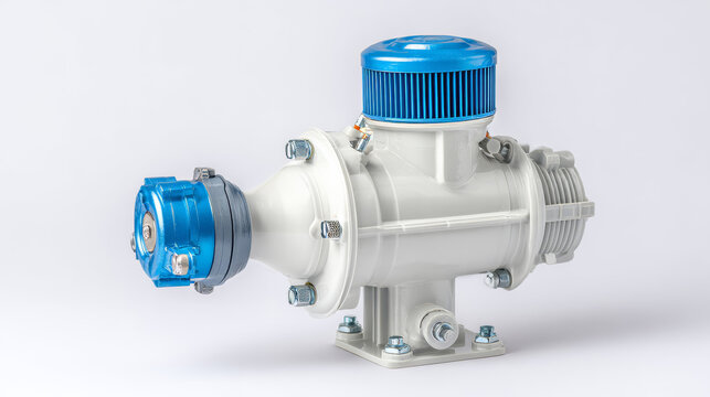 Diaphragm booster pump for water filtration reverse osmosis system RO on white background
