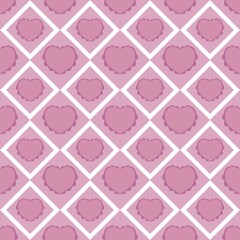 seamless pattern with pink hearts