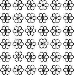 icon vector flower design, with various design shapes, with a hand drawn black outline style for summer and flower.