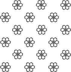 icon vector flower design, with various design shapes, with a hand drawn black outline style for summer and flower.
