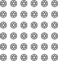 icon vector flower design, with various design shapes, with a hand drawn black outline style for summer and flower.