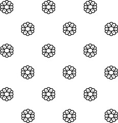 icon vector flower design, with various design shapes, with a hand drawn black outline style for summer and flower.