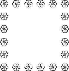 icon vector flower design, with various design shapes, with a hand drawn black outline style for summer and flower.