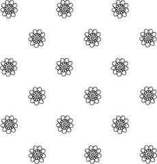 icon vector flower design, with various design shapes, with a hand drawn black outline style for summer and flower.