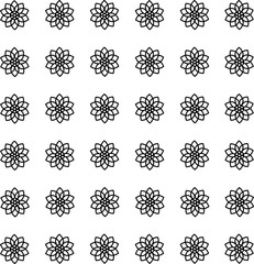 icon vector flower design, with various design shapes, with a hand drawn black outline style for summer and flower.