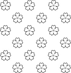icon vector flower design, with various design shapes, with a hand drawn black outline style for summer and flower.