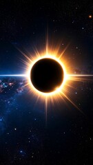 Solar eclipse in space
