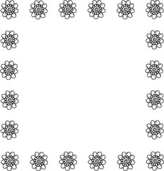 icon vector flower design, with various design shapes, with a hand drawn black outline style for summer and flower.