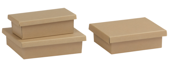 Arrangement Of Cardboard Boxes In Various Sizes Against Transparent Background