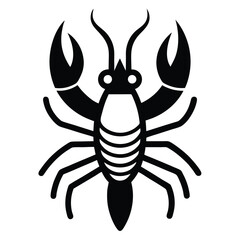Solid color Yabby animal vector design