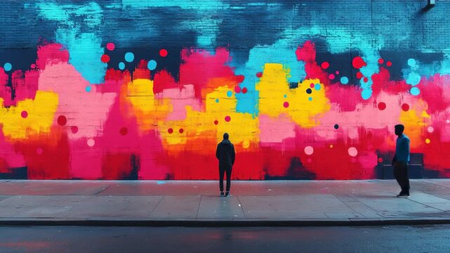 abstract colorful background with splashes