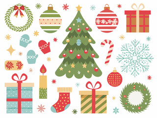 christmas tree and gifts