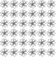 icon vector flower design, with various design shapes, with a hand drawn black outline style for summer and flower.