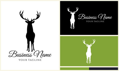 Deer Silhouette Logo Designs.