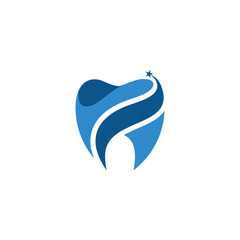 Dental logo design. Can be used as a logo for dental clinics, dentists, or stomatologists, dental care, and health concepts.