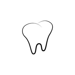 dental logos in outline isolated on white background