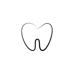 dental logos in outline isolated on white background