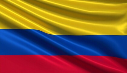 Naklejka premium Waving Flag of Colombia - Vibrant Colors & South American Pride